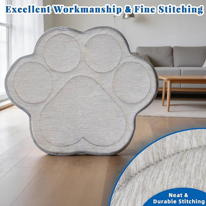 Dog Cooling Mat Self Coolings Foldable Cooling Pad for Dog in Summer Coolings Mat for Dogs and Cats Machine Washable (Dog Paw, Medium-26 L x 23" W)