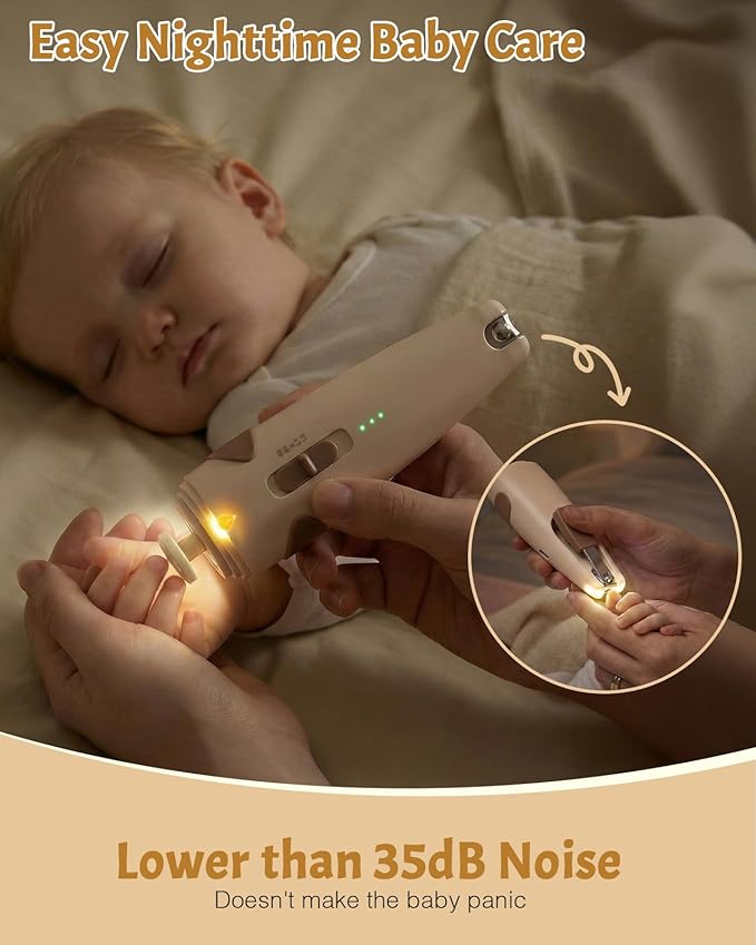 Lictin Baby Healthcare and Grooming Kit, 26 in 1 Rechargeable Baby Nail Trimmer Electric Set,Safe Baby Nail File with Auto Light, Newborn Baby Safety Care Set for Newborn Infant Toddlers Boys Girls