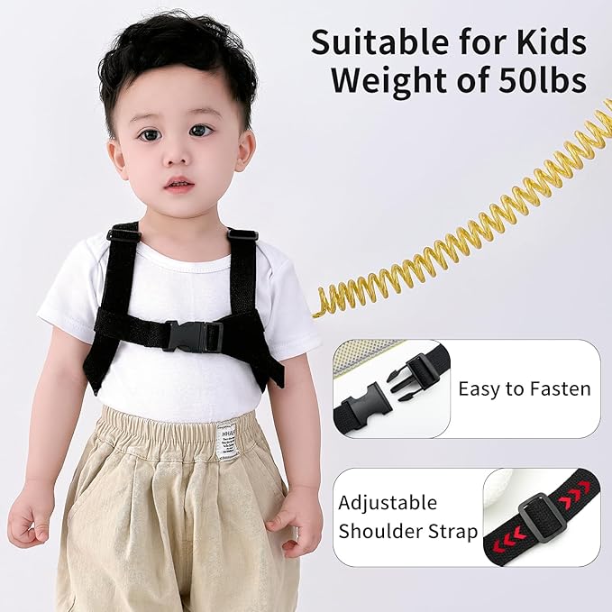 Toddler Leashes + Anti Lost Wrist Link for Kids, 4 in 1 Kid Harness Backpack Leash for Girls Boys, Kids Anti Lost Leash Cute Baby Harness Belt Strap Foldable Children Safety Leash for ZooPark Travel