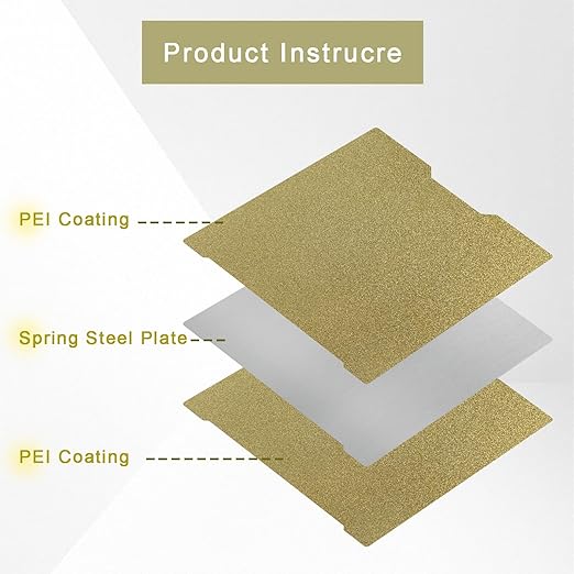 Dual-Sided Textured PEI Build Plate Spring Steel Print Bed Sheet for Bambu Lab H2D H2S Printer