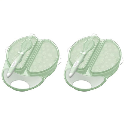 Dr. Brown's Travel Fresh Bowl and Spoon, 2-Pack, Turquoise