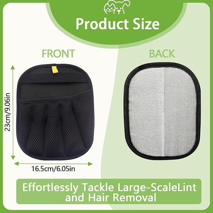 Electrostatic Pet Hair Remover Glove for Dogs and Cats (2Pcs) Reusable Brush Pet Hair Removal Glove for Furniture, Car Interiors, Bedding & Clothing