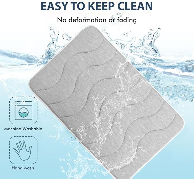 MICROCOSMOS 0.8" Thick Cooling Dog Foam Pad & Summer Pet Sleeping Mat, Machine Washable, Materials Safe, Portable Flat Pet Bed for Dogs.(Light Grey, 30" x 19")