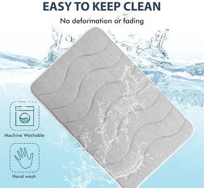 MICROCOSMOS 0.8" Thick Cooling Dog Foam Pad & Summer Pet Sleeping Mat, Machine Washable, Materials Safe, Portable Flat Pet Bed for Dogs.(Light Grey, 30" x 19")