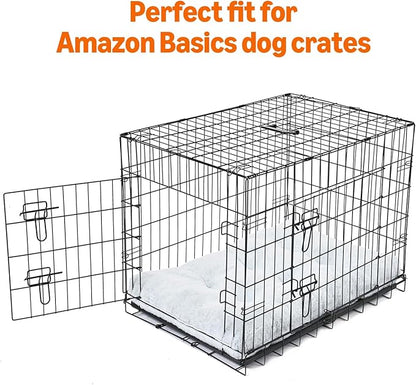 Amazon Basics Medium Dog Bed for Crate, Washable Medium Dog Mat for Pet Kennel, Anti-Slip, 36x23x3.5 Inches