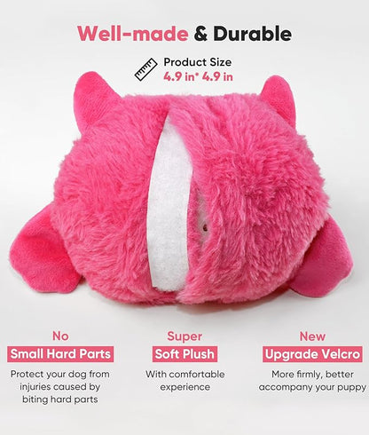 Petbobi Interactive Dog Toys Ball, USB Rechargeable Moving Dog Toy with Barking Sounds, Plush Monster Ball with Washable Cover, 4.9" Pet Toy for Small & Medium Dogs, Christmas & Birthday Gift