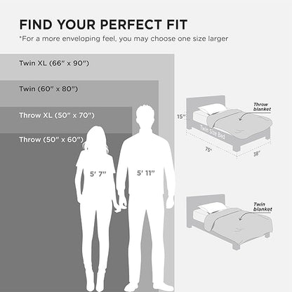 Bedsure Charcoal Fleece Blanket 50x70 Blanket - 300GSM Soft Lightweight Plush Cozy Blankets for Bed, Sofa, Couch, Travel, Camping