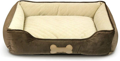 – Premium Dog or Cat Bed | Large Dog Bed Measures 30 x 23 x 7, Perfect for Pets up to 55 lbs. | 100% Polyester Pet Bed with Anti-Skid Bottom | Dark Brown