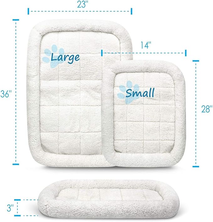 – Pet Bed Crate Pad | Small-Sized Dog Crate Pad Measures 28 x 14 x 3 |Cat or Dog Mattress Features Soft, Padded Sleep Area | Machine Washable Pet Crate Pad with Anti-Skid Bottom | Gray