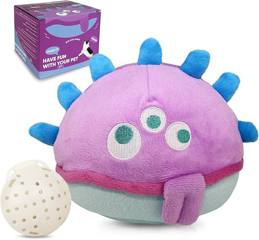 Petbobi Interactive Dog Toys for Boredom - Moving Dog Toy for Stimulating Play, Pet Plush Squeaky Ball for Small Medium Breeds with 4 Batteries, Jolly Jelly Bobby