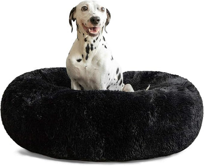HACHIKITTY Calming Donut Cuddler Dog Bed, Indoor Puppy Beds for Large Dogs, XLarge 36''