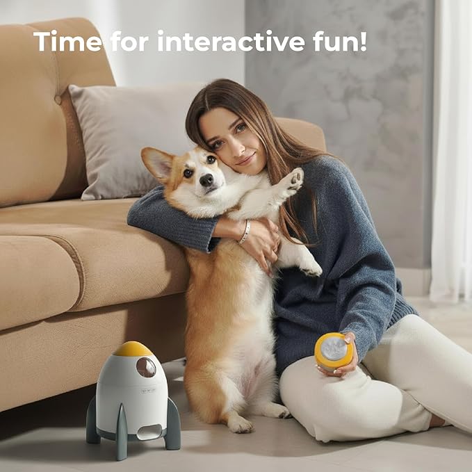 Interactive Dog Puzzle Feeder Toy, Automatic Dogs Treat Dispenser for IQ Training & Slow Feeder, Dog Food Dispenser with Remote Button, Suitable for Indoor or Outdoor Play, All Breeds, OtterVerz 11