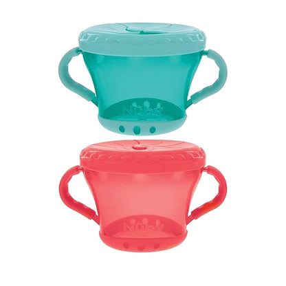 Nuby 2-Pack Snack Keepers, Colors May Vary