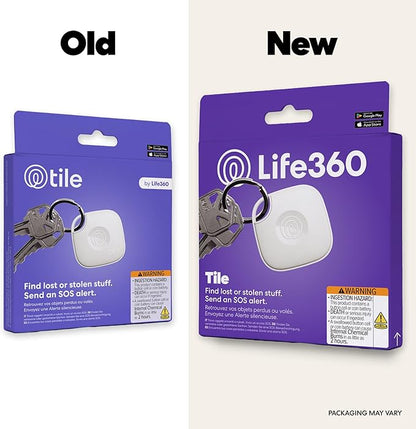 Life360 Tile - Bluetooth Tracker, Keys Finder and Item Locator for Keys, Bags and More. Phone Finder. Both iOS and Android Compatible. 1-Pack (White)