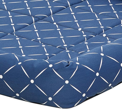 Midwest Homes for Pets 40248-BLD Quiet Time Couture Ashton Bolster Pet Bed, X-Large Dog/48, Blue