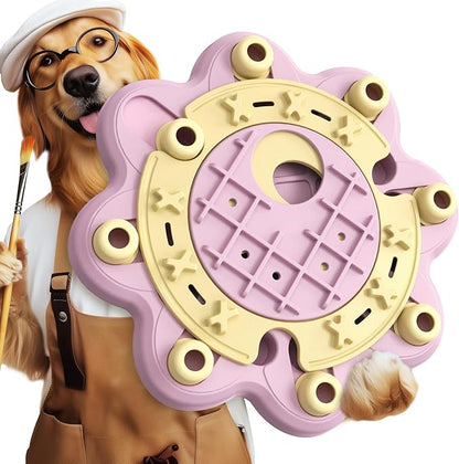 KADTC Dog Chess Puzzle Toy, Large Size, 3 Levels of Step-by-Step Challenge Beginner to Advanced Slow Feeder & Mental Stimulation for Smart Dogs Enrichment Pink Toys