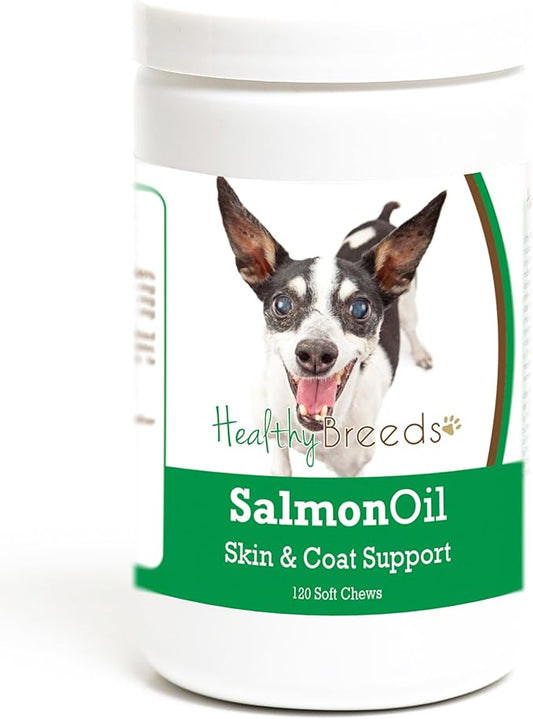Healthy Breeds Rat Terrier Salmon Oil Soft Chews 120 Count