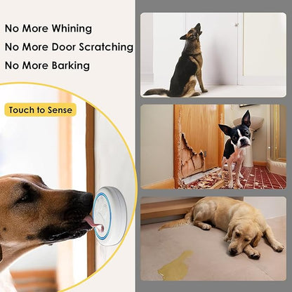 Full House Dog Doorbell for Potty Training, Wireless Pet Doggie Door Bell Training to Go Outside, Waterproof Touch Button, Over 1000 feet Range (White, 2 Buttons + 1 Receiver)