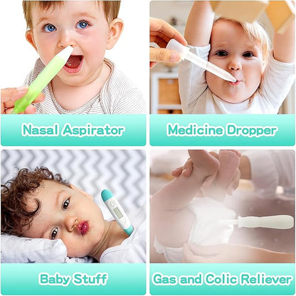 23 in 1 Baby Healthcare and Grooming Kit, Infant Safety Care Set Baby Nursery Kit with Gas Colic Passer Nasal Aspirator Nail Clipper Hair Brush Comb for Newborn Girls Boys (Green))