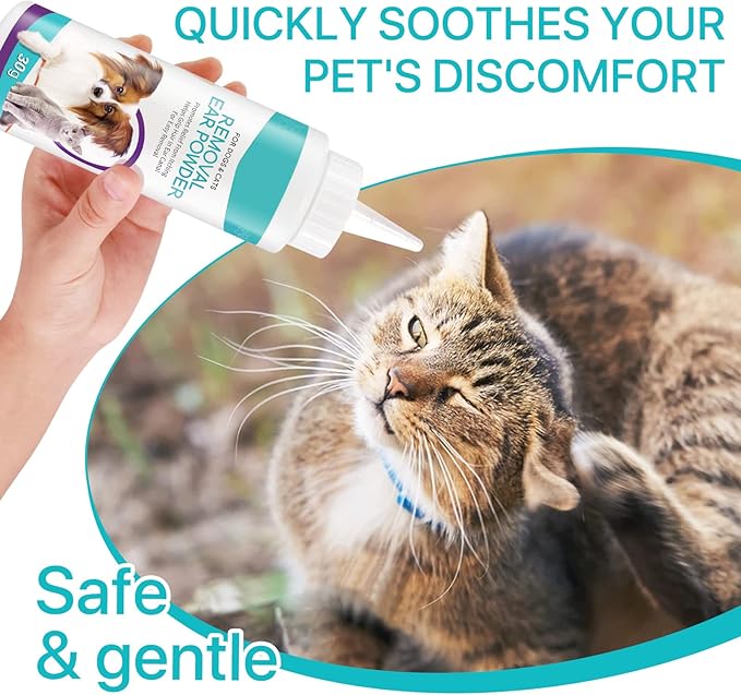 ZIXAOK Dog Ear Cleaner - Removal Ear Powder for Pets,Dog Ear Infection Treatment,Supports Infection Prone Ears, Ear Odor in Pets (2PC Ear Powder)