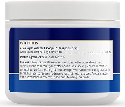 Rx Vitamins Colostrum for Dogs & Cats - Whole Bovine Colostrum Powder - Cat & Dog Supplement Ideal Immune Support, Promotes Digestive Health & Allergy Support - 3.52 oz (100g)