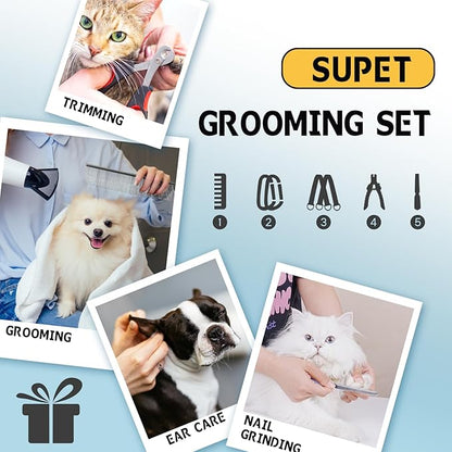 Supet Dog Grooming Hammock Harness for Dogs Cats, Restraint Dog & Small Animal Leashes Sling for Groomingk for Nail Trimming (Black Currant, S)