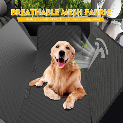 Dog Car Seat Cover for Back Seat for Tesla Model Y and Model 3 Ruff Liners Dog Back Seat and Door Cover Waterproof Pet Seat Cover Protects Dog Hammock for Tesla Model 3 Accessories Model Y Accessories