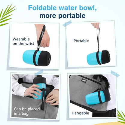 Pecute Portable Dog Water Bottle - 29oz + 7.7oz, Leakproof with Double Seal, Lightweight for Outdoor Walks & Trips