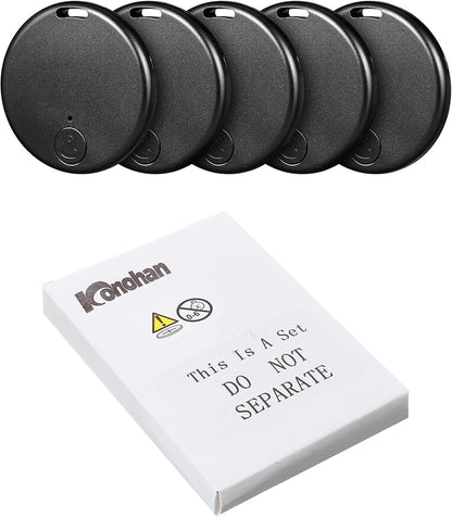 Konohan 5 Packs Smart Tracker Tag Item Finder Portable GPS Tracking Mobile Tracking Anti Loss Smart Device Key Finder Locator with Sound for Bags Wallets Backpacks Pets Keys Luggage(Classic)