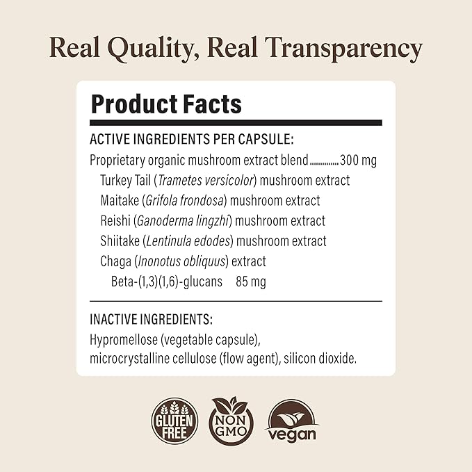Real Mushrooms Pet Defenders with Krill - Dog Immune Support with Reishi, Turkey Tail, Shiitake, Maitake Organic Mushroom Extracts, Chaga - Daily Digestion and Immune Support for Dogs and Cats, 90ct