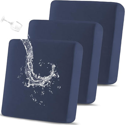 Waterproof Couch Cushion Covers, Stretch Individual Sofa Seat Cover for Sectional L Shaped Sofa, Reversible Couch Furniture Protector for Pets (3-Piece Sofa Cushion Cover, Navy)