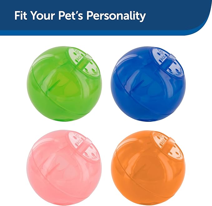 PetSafe SlimCat Interactive Feeder - Combines Play with Mealtime - Adjustable Portions - BPA-Free Plastic - Slow Feeder for Digestion - Lightweight, Dishwasher-Safe Toy - Orange