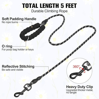 BEAUTYZOO Step in Dog Harness and Leash Set, Floral Pattern Reflective Dog Harness No Pull No Choke Puppy Harness for XXS XS S Dogs Cats, Soft Padded Mesh Vest Harnesses for Girl and Boy Pets