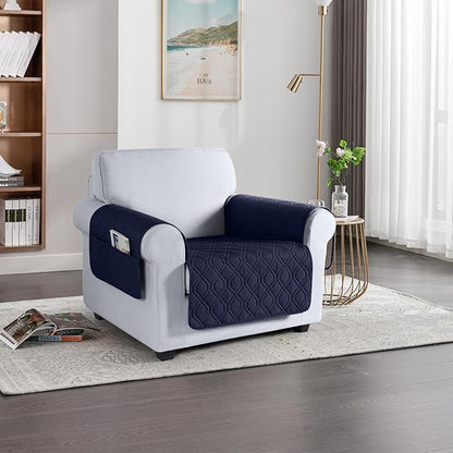 VANSOFY Couch Cover, Waterproof Sofa Covers Washable Slipcover Furniture Protector Couch Seat Covers Non-Slip Couch Cover for Dogs, Pets(Chair, Dark Blue)