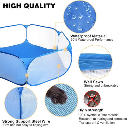 Guinea Pig Cage Rabbit Cage Indoor with Mat Playpen Perfect Size for Small Animal Pet Play Pen Easy to Clean Exercise Yard Fence Portable Tent for Hamsters, Chinchillas, Hedgehog, Puppy, Cats