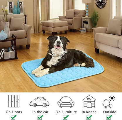 2026 Upgraded Dog Cooling Mat Large Cooling Pad-Q-Max>0.4 Summer Pet Bed for Dogs Cats Kennel Pad with Chill Cool Fiber,Breathable Portable Pet Self Cooling Blanket Machine Washable,40"x28"