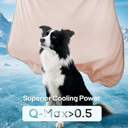 Zonli Premium Cooling Blanket for Dogs-Lightweight Fluffy Pet Throw & Bed Cover,Cooling Mat for Dogs,Cats&Puppies - Breathable,Durable Summer Blanket-Oversized 39"×55" Pet Pad, Machine Washable (PinK)