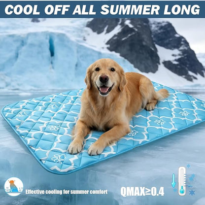 EXPAWLORER Dog Cooling Mat-28.3''*47.2'' Upgraded Extra Large Cooling Pad for Dog Dogs Cats Pets in Summer Keep Cool,Washable,Non-Slip Blanket for Grate Sofa Bed Outdoor