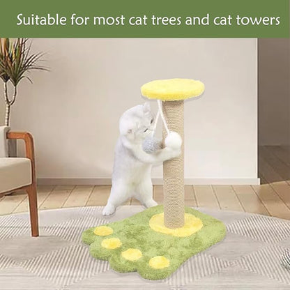 2 Pcs Cat Scratching Post Replacement for Indoor 15.7 x 3.1 Inches Cats Tree Replacement Parts Natural Sisal Cat Scratch Posts Refill Pole Part with M8 Screws Spare Cat Furniture Accessories