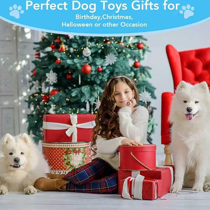 Bzonsmart 6 Pack Squeaky Dog Toys.Tough Plush Chew Toys for Dogs.Interactive Dog Toys to Keep Puppies Medium Large Breed Dogs Busy .Durable Anti-Boredom Dog Toys for Teething & Playtime.