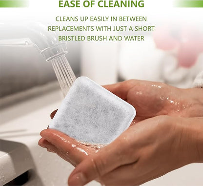 Pet Water Fountain Charcoal Replacement Filters Compatible with Petmate Replendish Mason Gravity Waterers, Automatic Cat Dog Water Bowl Dispenser Filters Replacement(12 Pack)