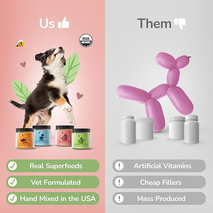 kin+kind Hip and Joint Supplement for Dogs & Cats – Vet Formulated Natural Joint Support with Organic Turmeric, Black Pepper & Coconut – Dog Essentials & Cat Essentials – Made in USA – 8 oz (Large)