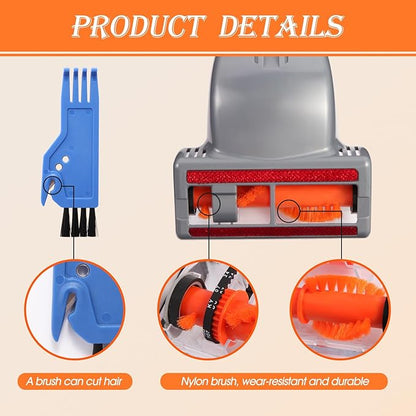 Upgraded Vacuum Pet Hair Power Brush Tool Attachment Compatible With Shark HV300 HV320 HV322 NV752 NV650 NV680 NV800 NV150 LA502 ZU560 ZU561 ZU60 AZ2001 HZ2002 UV725 Vacuum Replacement Parts Orange