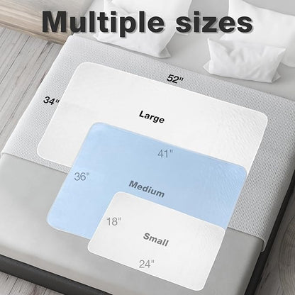 Bed Pads Washable Waterproof, 52" x 34" (2 Pack) Incontinence Bed Pads, Waterproof Mattress Protector & Washable Pee Pads, Perfect for Kids, Adults, The Elderly and Pets