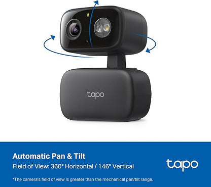 Tapo 1080p Pan/Tilt Indoor/Outdoor Security Camera – Free Person/Baby Cry Detect & Motion Track, 360° View, Color Night Vision, SD/Cloud Storage, Works w/Alexa & Google Home HybridCam 360