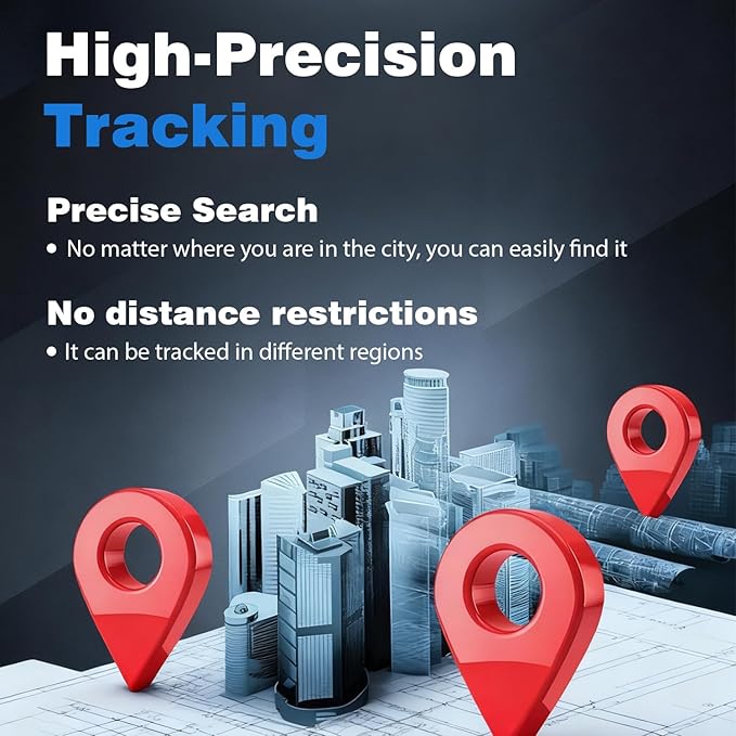 2025 GPS Tracker for Vehicles, Cars & Kids–Real-Time Tracking with Worldwide Coverage | No Monthly Fee & No SIM Needed | IP67 Waterproof | Long Battery Life | Compatible with iPhone & Android