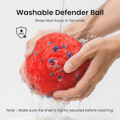 Smart Interactive Dog Toy Ball - Automatic Bouncing & Rolling, Chew-Resistant E-TPU Material, 3 Interactive Modes, IPX7 Waterproof, Smart Chase Pet Toy Ball for Medium and Large Dogs (Red)