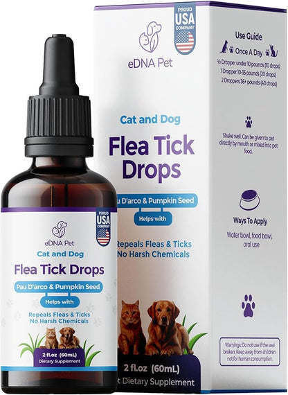 eDNA Pet - Natural Pet Skin & Coat Care Drops – Herbal Outdoor Comfort Formula with Cedarwood, Eucalyptus, and Coconut Oils – Made in USA