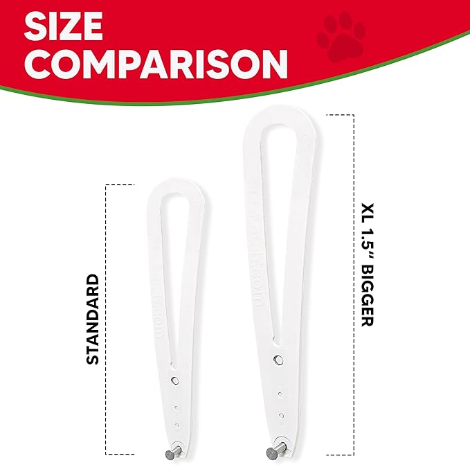 FlexLatch Cat Door Holder Latch - Extra Large Cat Door Alternative Installs Fast Flex Latch Strap Let's Cats in and Keeps Dogs Out of Litter & Food. Safe Baby Proof One Piece No Measuring Extra Easy