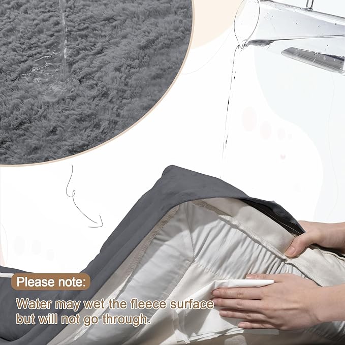 Large Orthopedic Egg Crate Foam Dog Bed, Waterproof Dog Bed with Removable Washable Cover, 4-Sides Removable Bolster Soft Couch Sofa with Non-Slip Bottom, Dark Grey